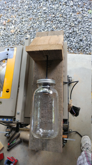 Mason Jar Barn Board wall sconce