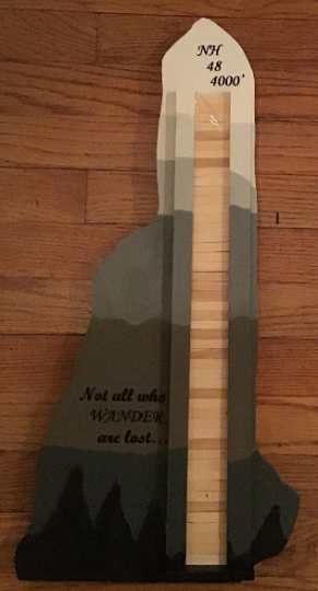 4,000 Footers Hike Tracker Wall Hanging