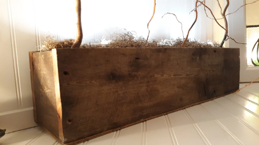 Barn board flower box