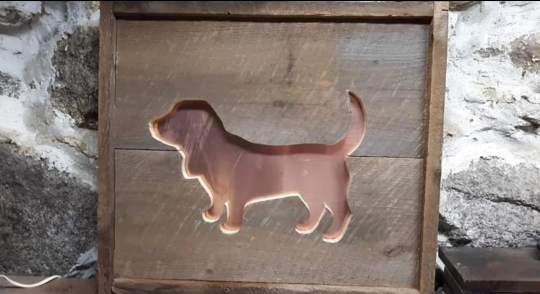 Barn board copper decor