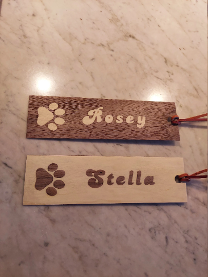 Personalized wood bookmark