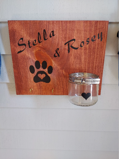 Personalized Dog Leash and coat holder
