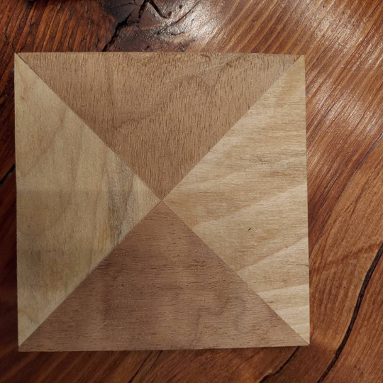 Mahogany and Poplar Wood Coasters