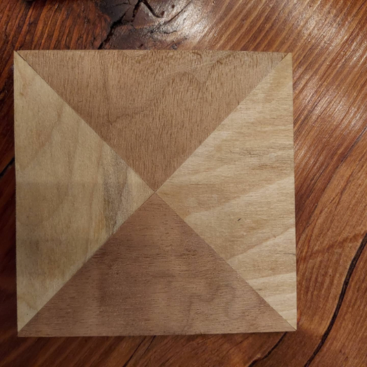 Mahogany and Poplar Wood Coasters