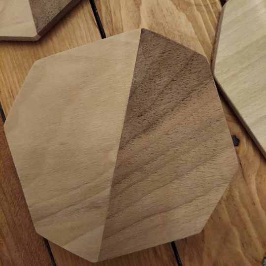 Mahogany and Poplar Wood Coasters