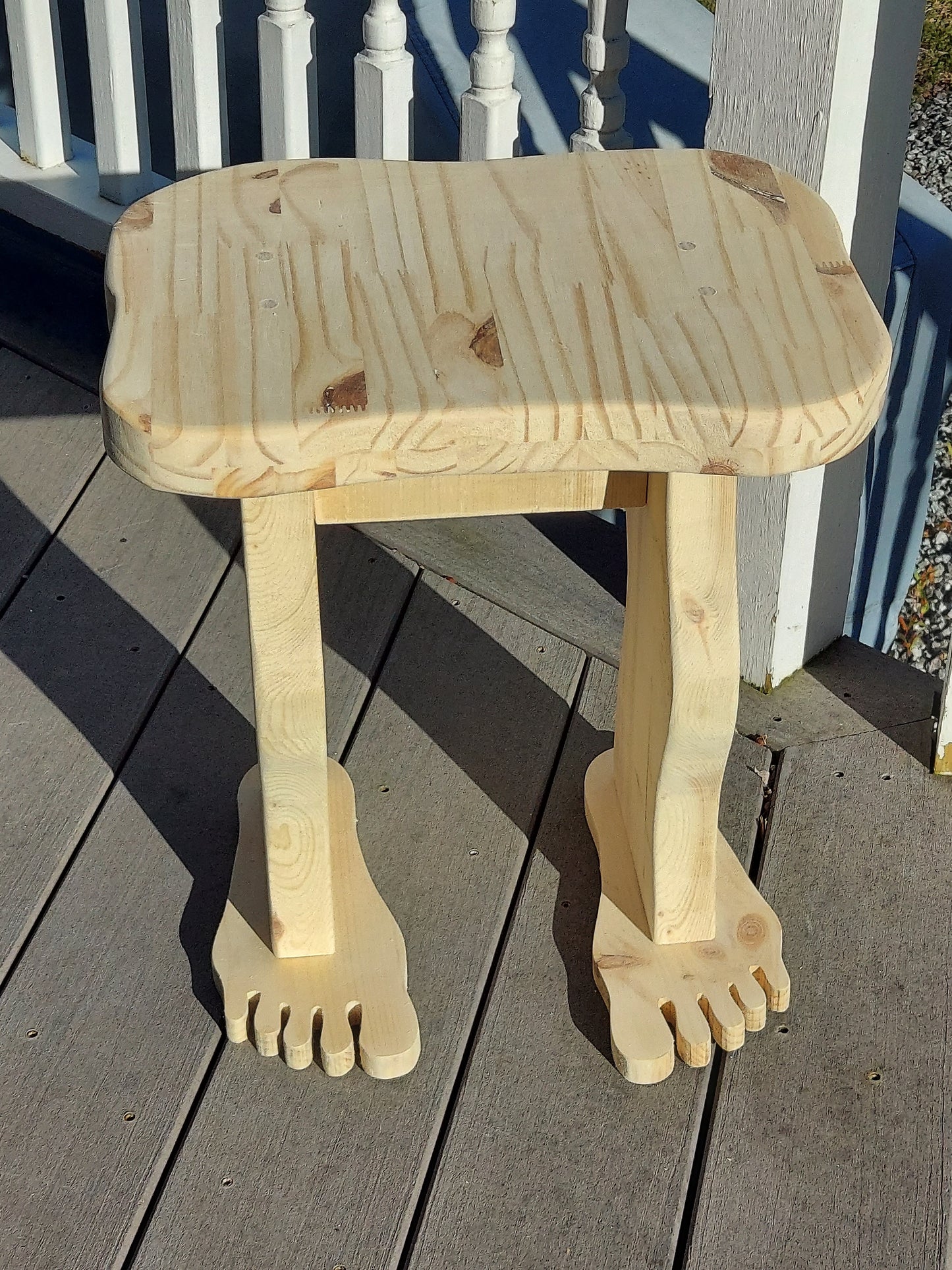 Pine Child's Foot Bench