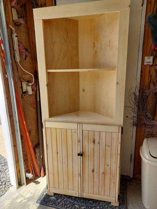 Pine Corner Cabinet