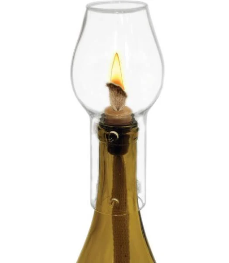 Wine bottle oil lamps