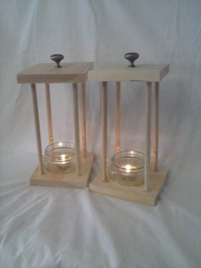 Wood Candle Lantern