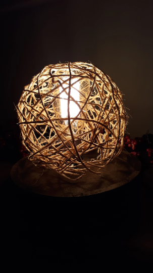 Wicker lamp shade