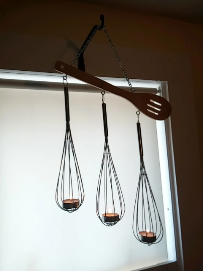 Wire Whisk Candle Holder