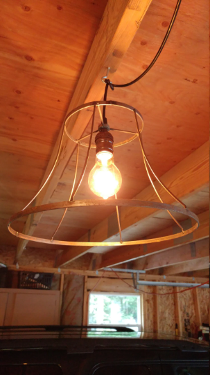 Wire lamp shade light