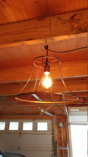 Wire lamp shade light