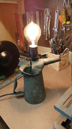 Oil Can with spout Lamp