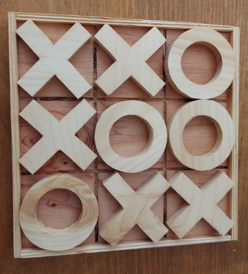 Wood Tic Tac Toe Board game