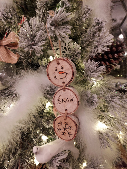 Birch Snowflake Ornament