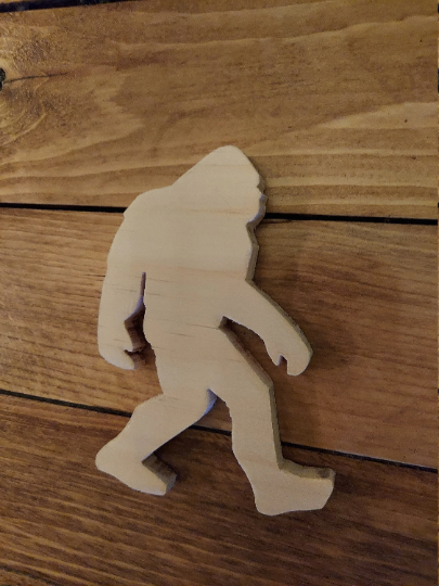 Sasquatch wood ornament