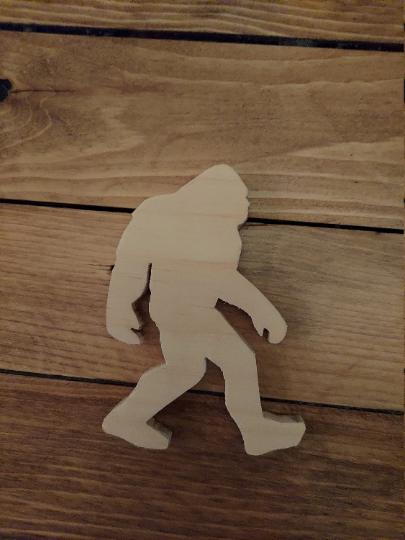 Sasquatch wood ornament