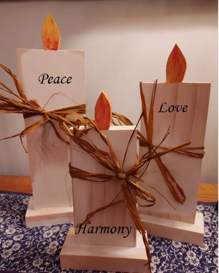 Wood Candle Decoration Decor