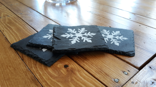 Snowflake Slate Coasters